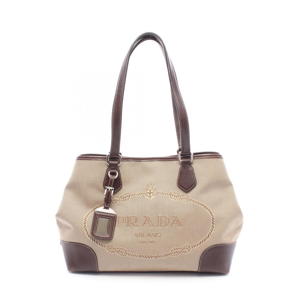 Prada Logo Jacquard Tote Shoulder Bag #303678P68B